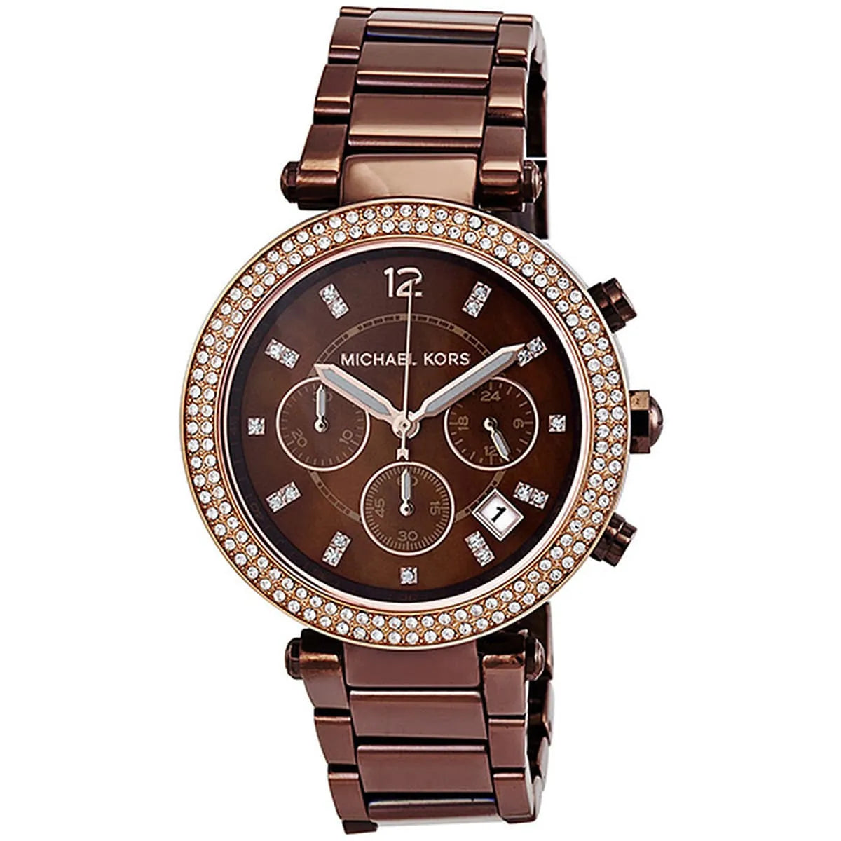Michael Kors Parker Chronograph Chocolate Dial Ladies Watch