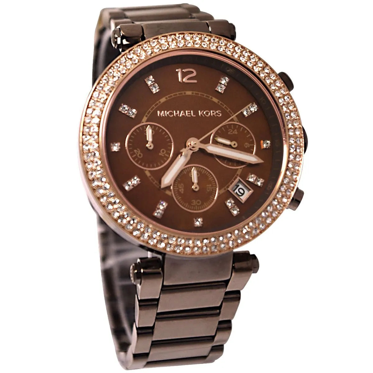 Michael Kors Parker Chronograph Chocolate Dial Ladies Watch