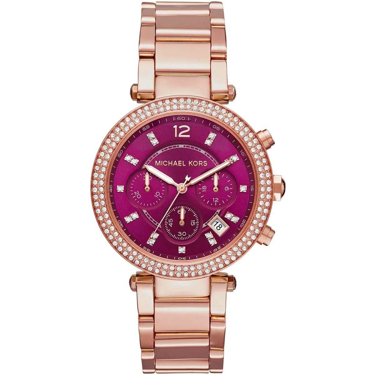 Women's Michael Kors Parker Rose Gold Chrono Watch MK6417