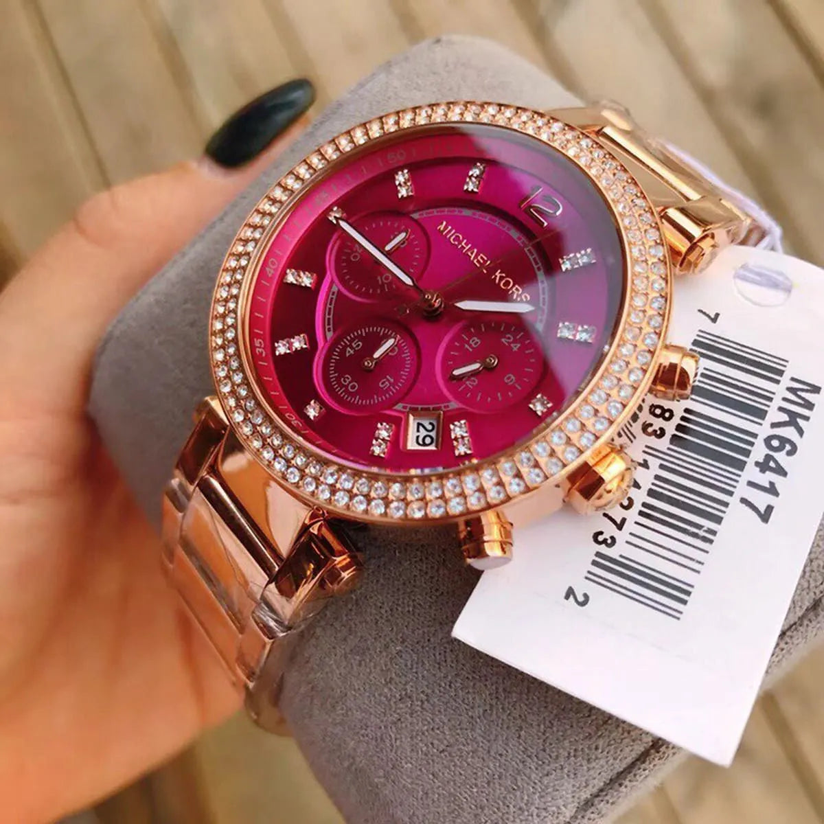 Women's Michael Kors Parker Rose Gold Chrono Watch MK6417