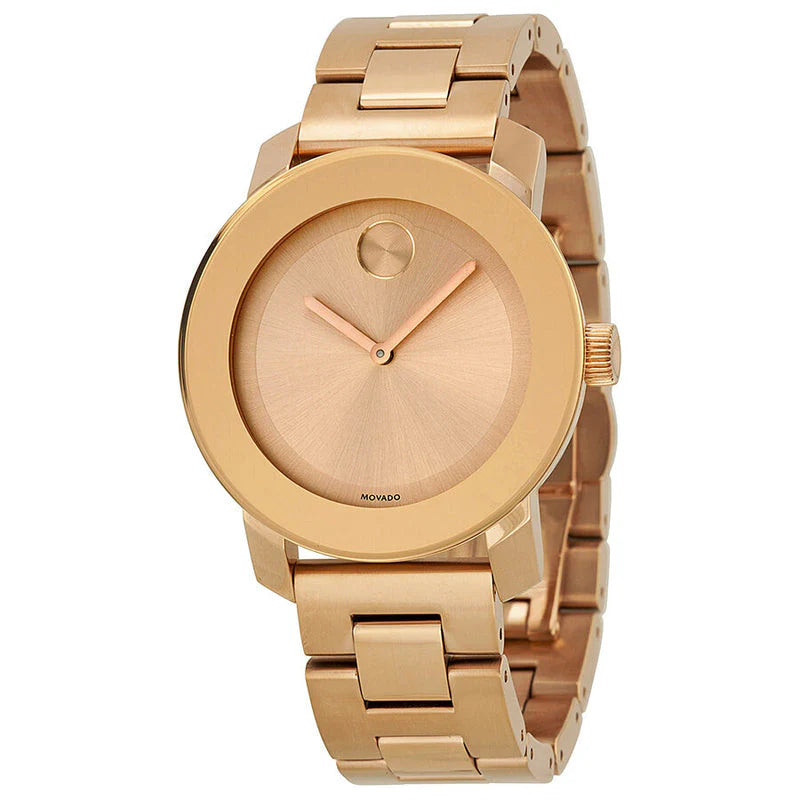Movado Bold Rose Gold-Tone Unisex Watch 3600188