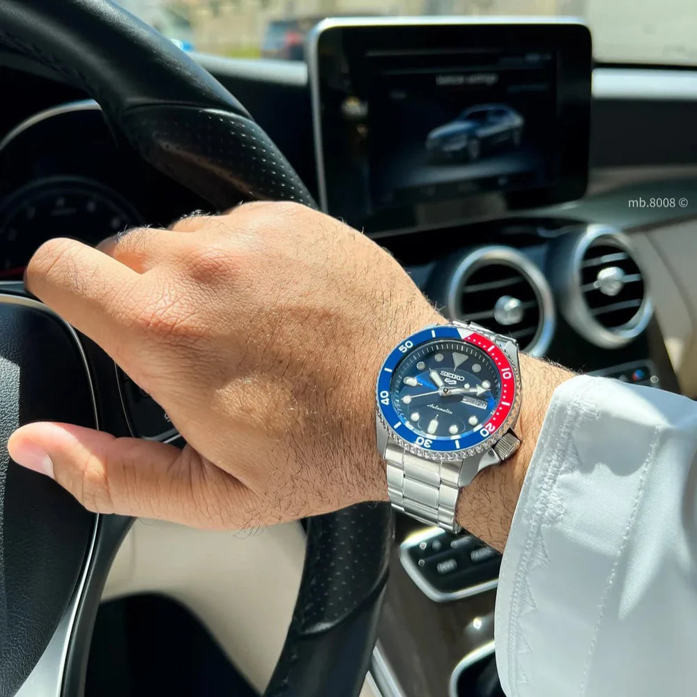 Seiko 5 Sports Automatic Pepsi Bezel Men's Watch - SRPD53K1