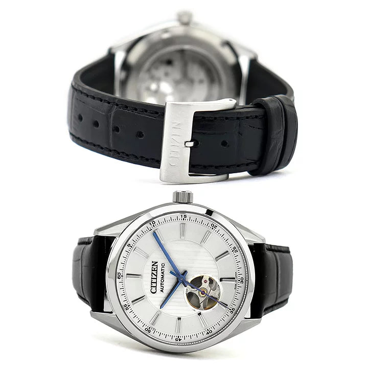 Men's Citizen Collection Mechanical Open-Heart Silver Dial 40mm - NH9111-11B