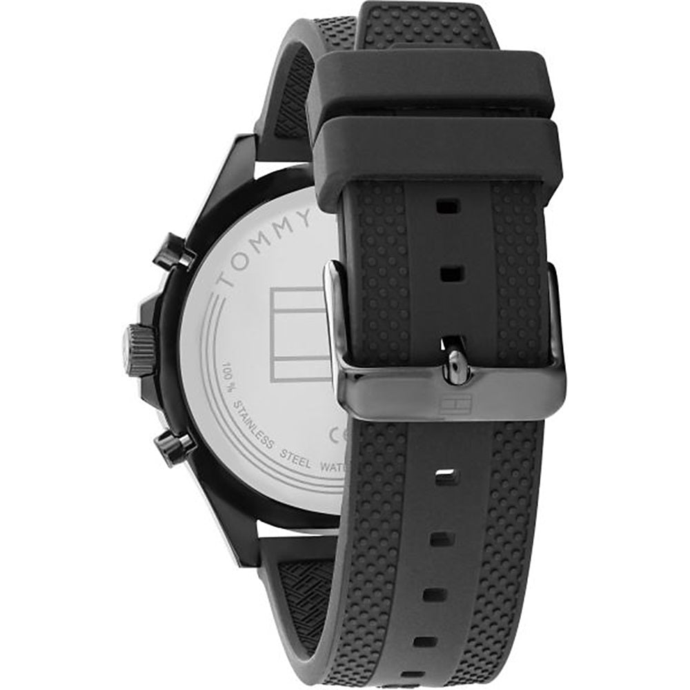 Tommy Hilfiger Black Silicone Multi-function Men's Watch - 1791921