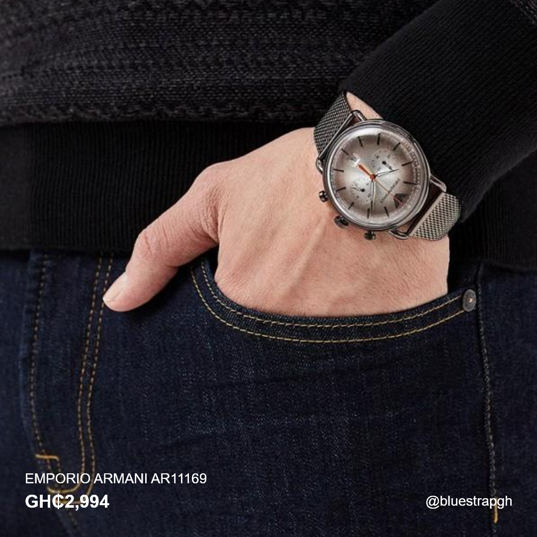 Emporio Armani Men s Mesh Strap Watch AR11169 Bluestrap Watches Ghana