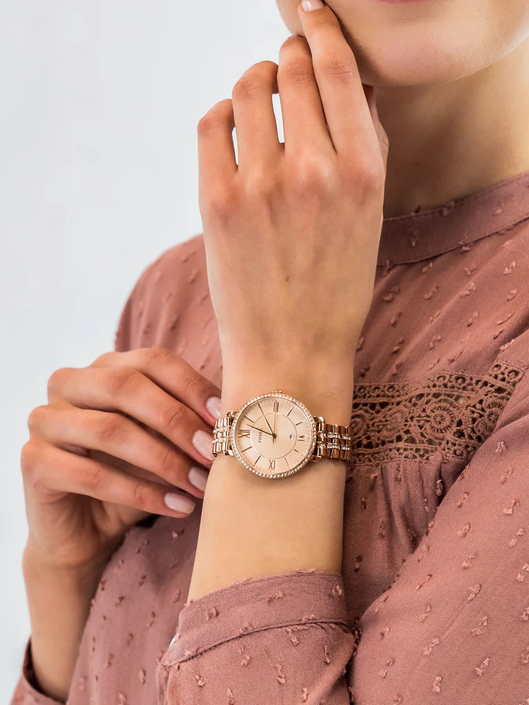 Jacqueline Three-Hand Rose Gold-Tone Stainless Steel Watch - ES3546