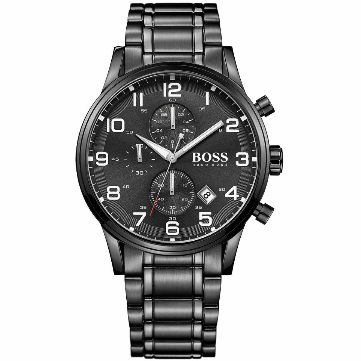 Mens Hugo Boss Aeroliner Chronograph Black Watch HB1513180 Bluestrap Watches Ghana