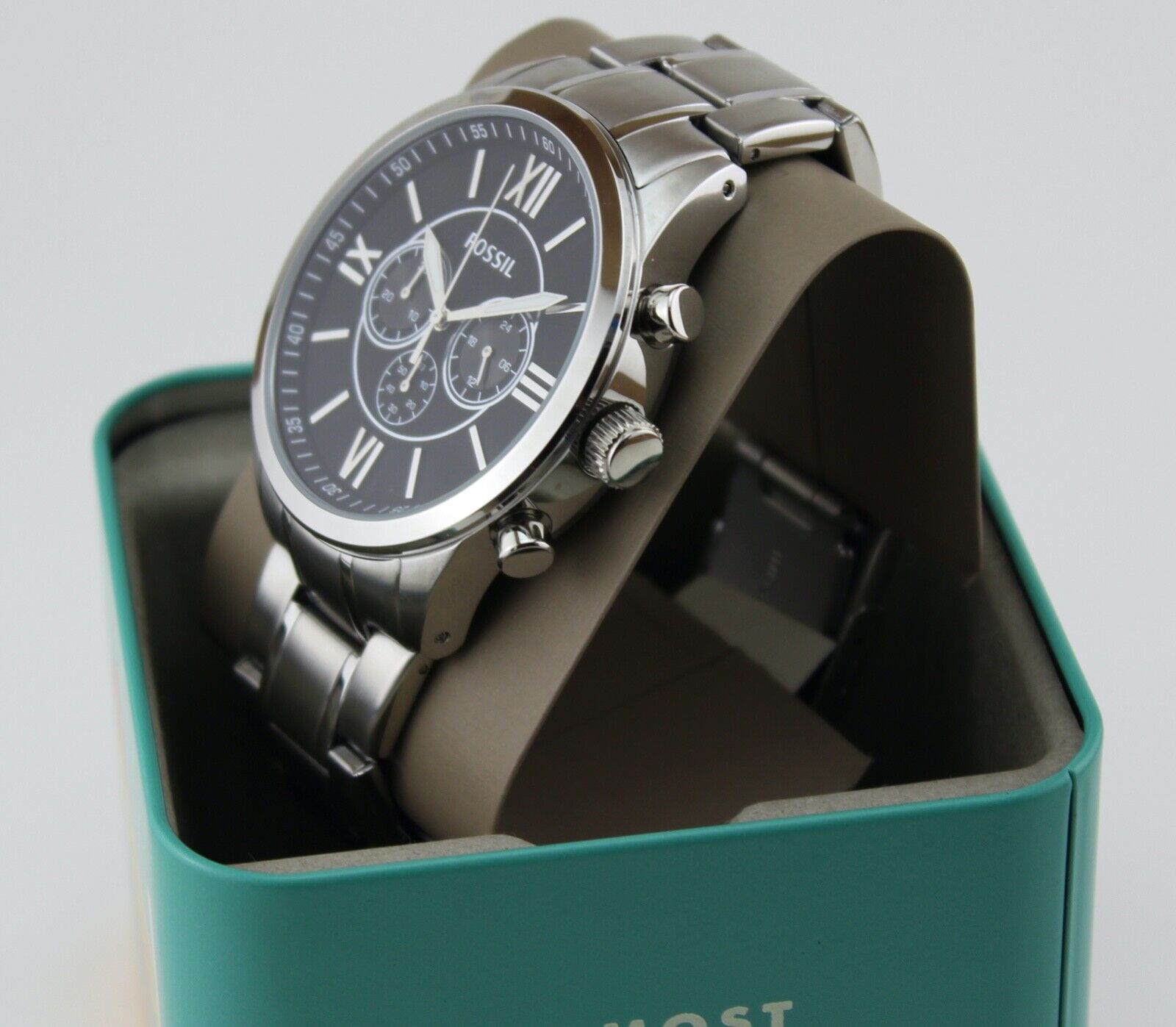 Fossil Men's Stainless Steel Black Dial Men's Watch - BQ1125IE