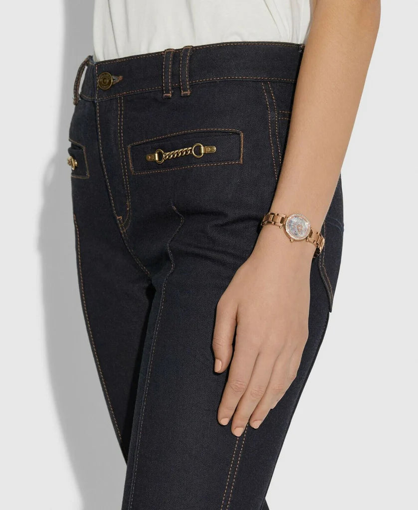 Coach Park Crystal Dial Rose Gold Steel Strap Watch for Women 14503226