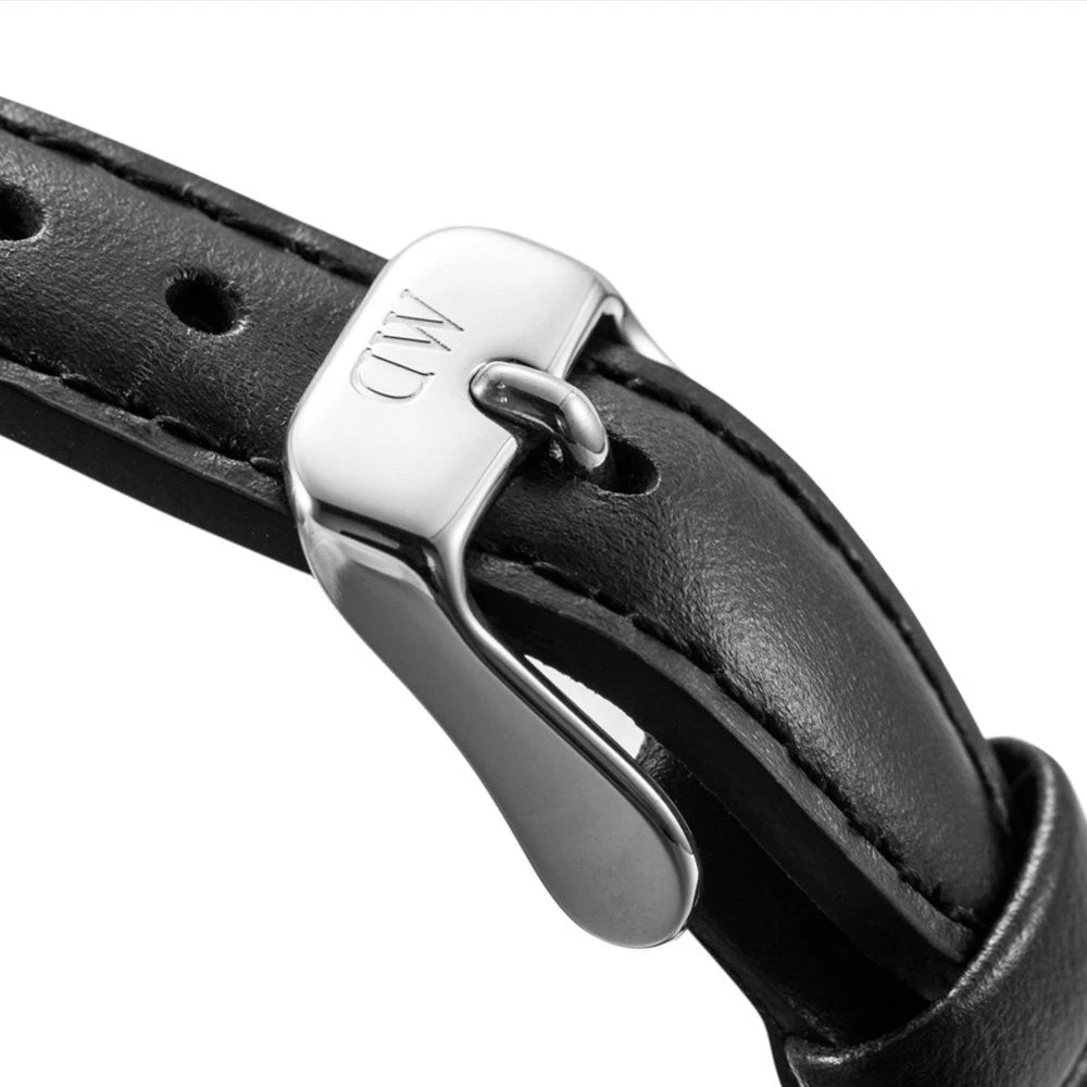 Women's Daniel Wellington Classy Sheffield Steel Black Leather Band Watch -  0921DW