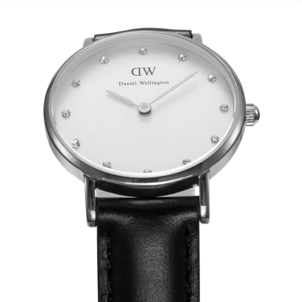 Women's Daniel Wellington Classy Sheffield Steel Black Leather Band Watch -  0921DW