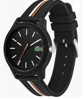 Men's Lacoste 12.12 Black Silicone Watch - 2011071