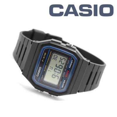 Men's Casio Classic Digital Black Resin Strap 33mm - F-91W-1JH