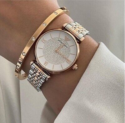 Women's Emporio Armani Gianni T-Bar Quartz Watch - AR8031