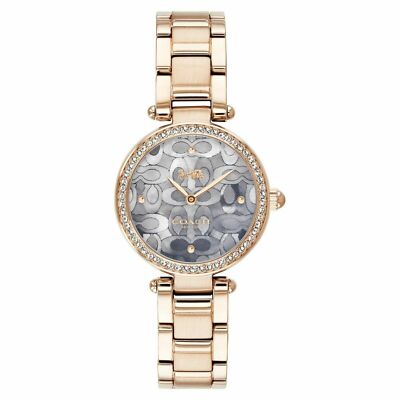 Coach Park Crystal Dial Rose Gold Steel Strap Watch for Women 14503226