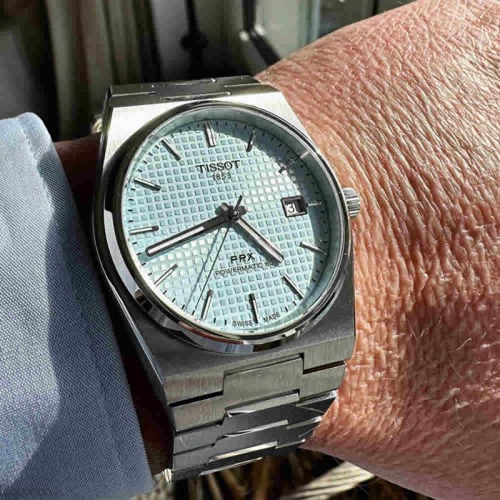 Men's Tissot Prx Powermatic 80 Ice Blue Watch - T137.407.11.351.00