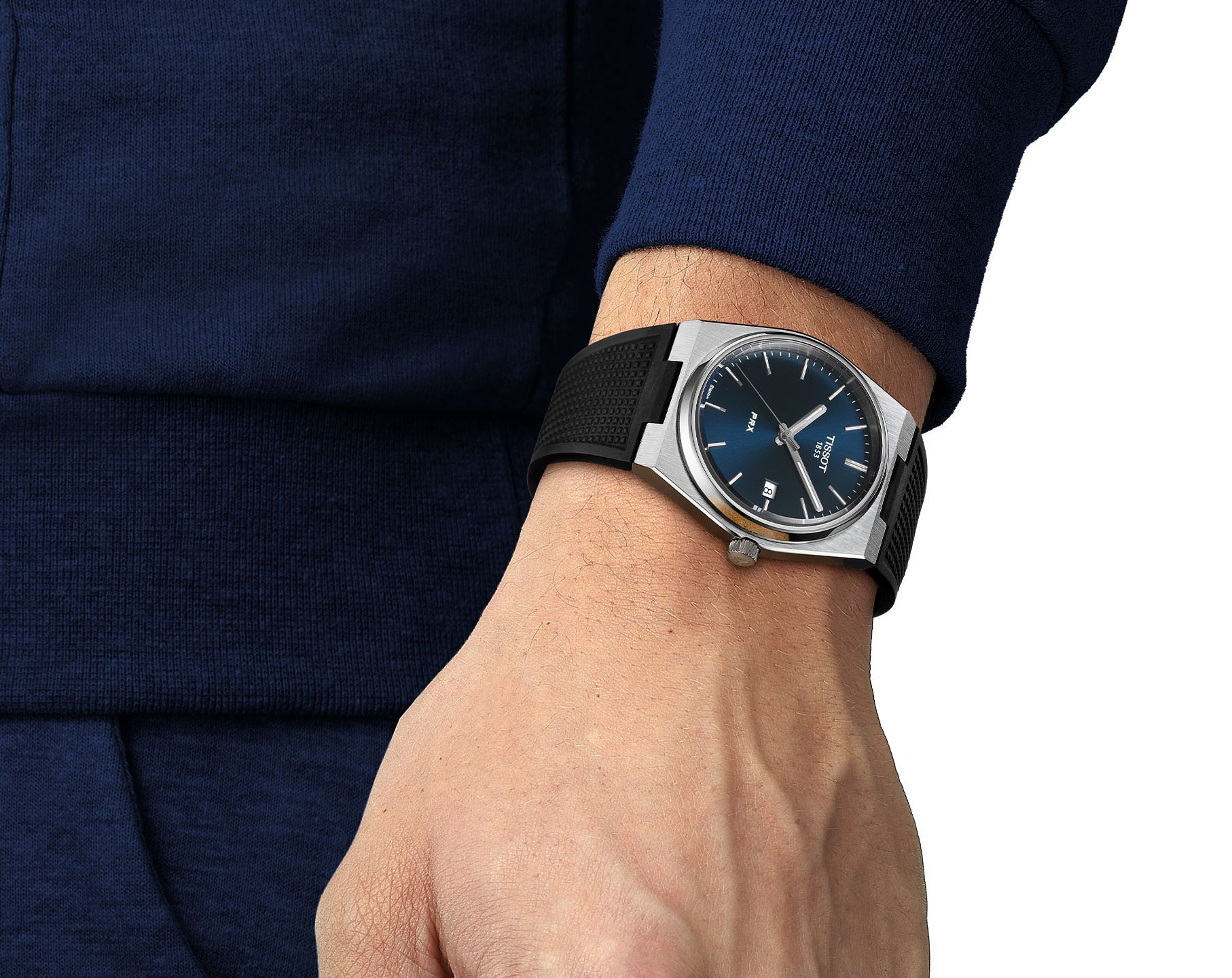 Men's Tissot Quartz Blue Dial PRX Rubber 40mm Watch - T137.410.17.041.00