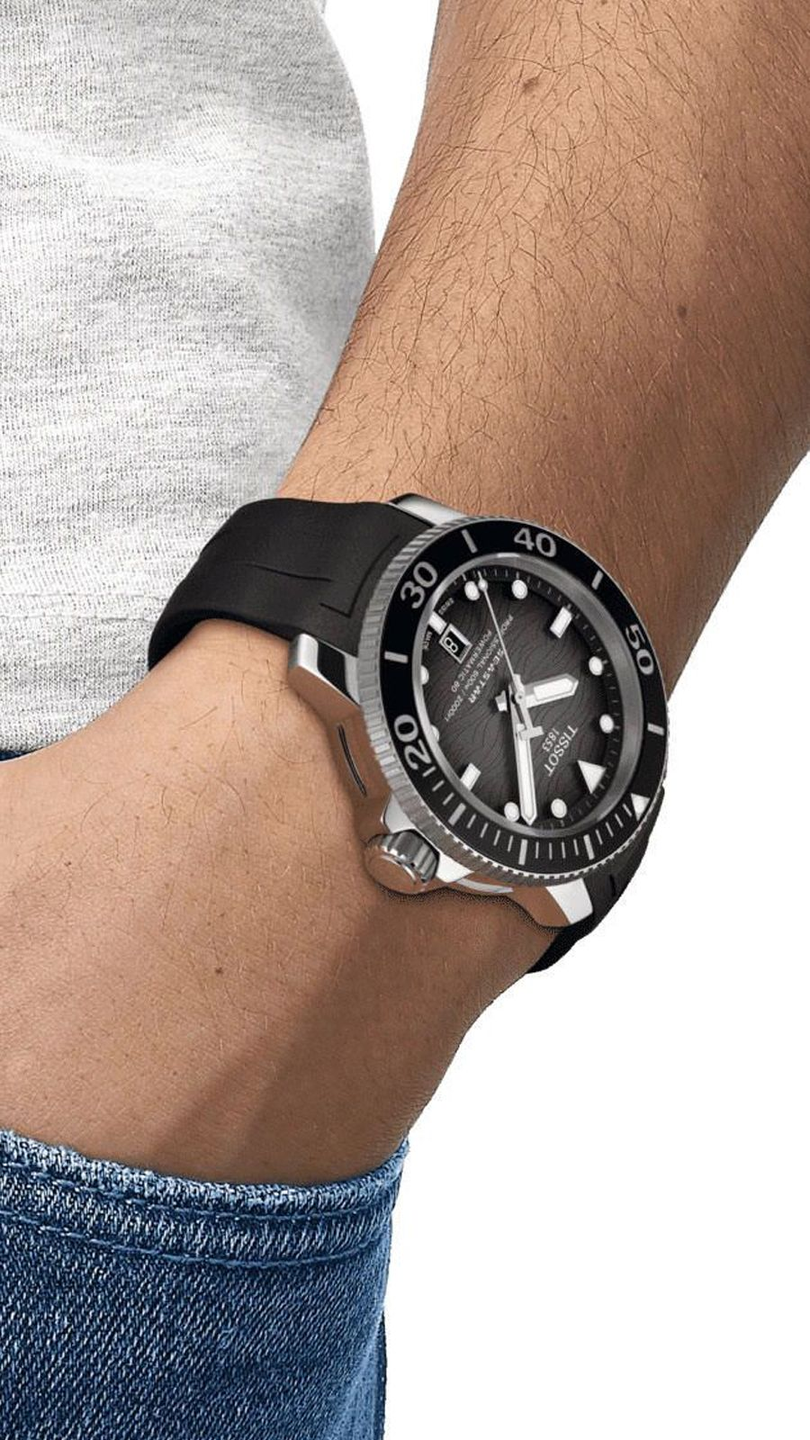 Men's Tissot Seastar 2000 Professional Powermatic 80 Watch - T120.607.17.441.00