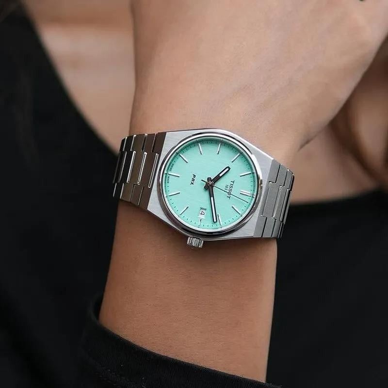 Unisex Tissot PRX Stainless Steel Light Green Dial 35mm - T137.210.11.091.00