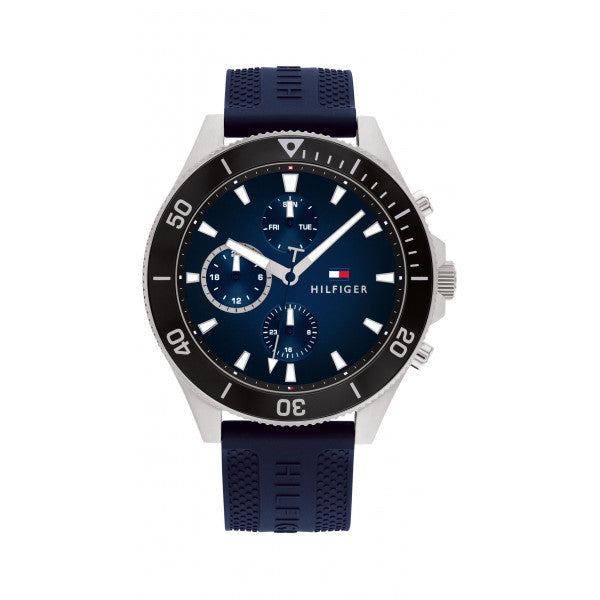 Tommy Hilfiger Blue Silicone Multi-function Men's Watch - 1791920