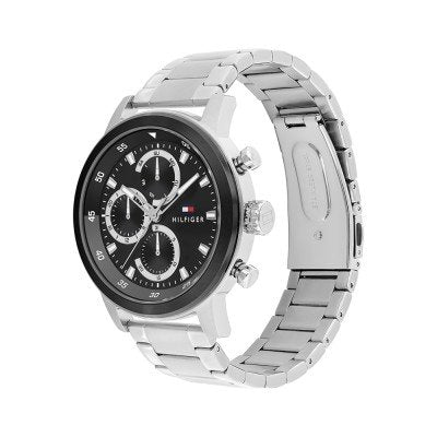 Men's Tommy Hilfiger Rocky Silver and Black Watch -1792181