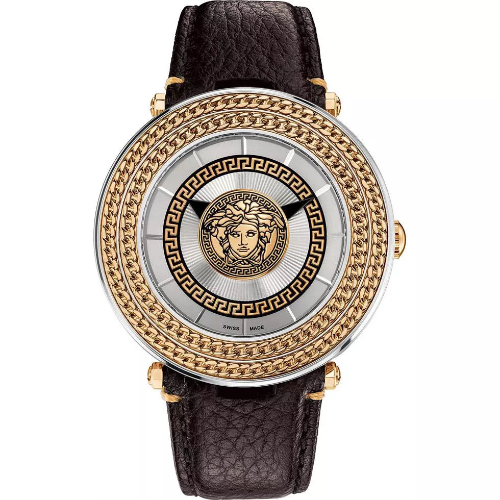 Men's V-Metal Icon Brown Leather Watch - VQL010015