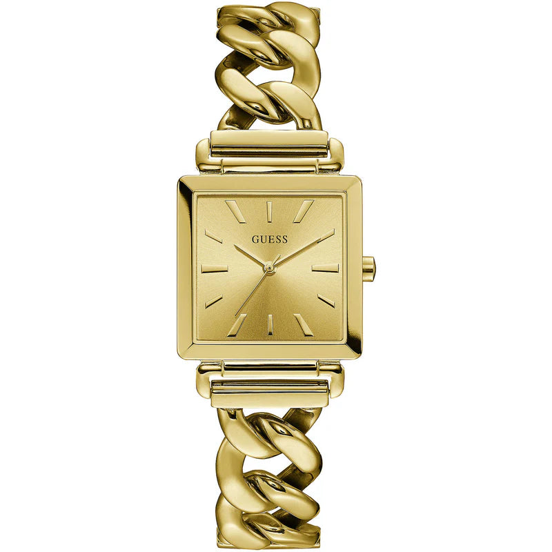 Women's Guess Vanity Gold Square Watch - W1029l2