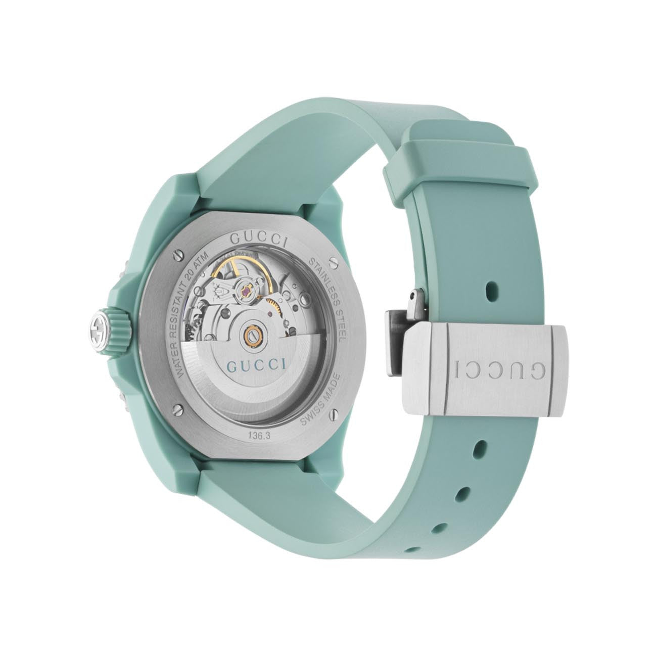 Unisex Gucci Dive Aquamarine Strap Watch - YA136344