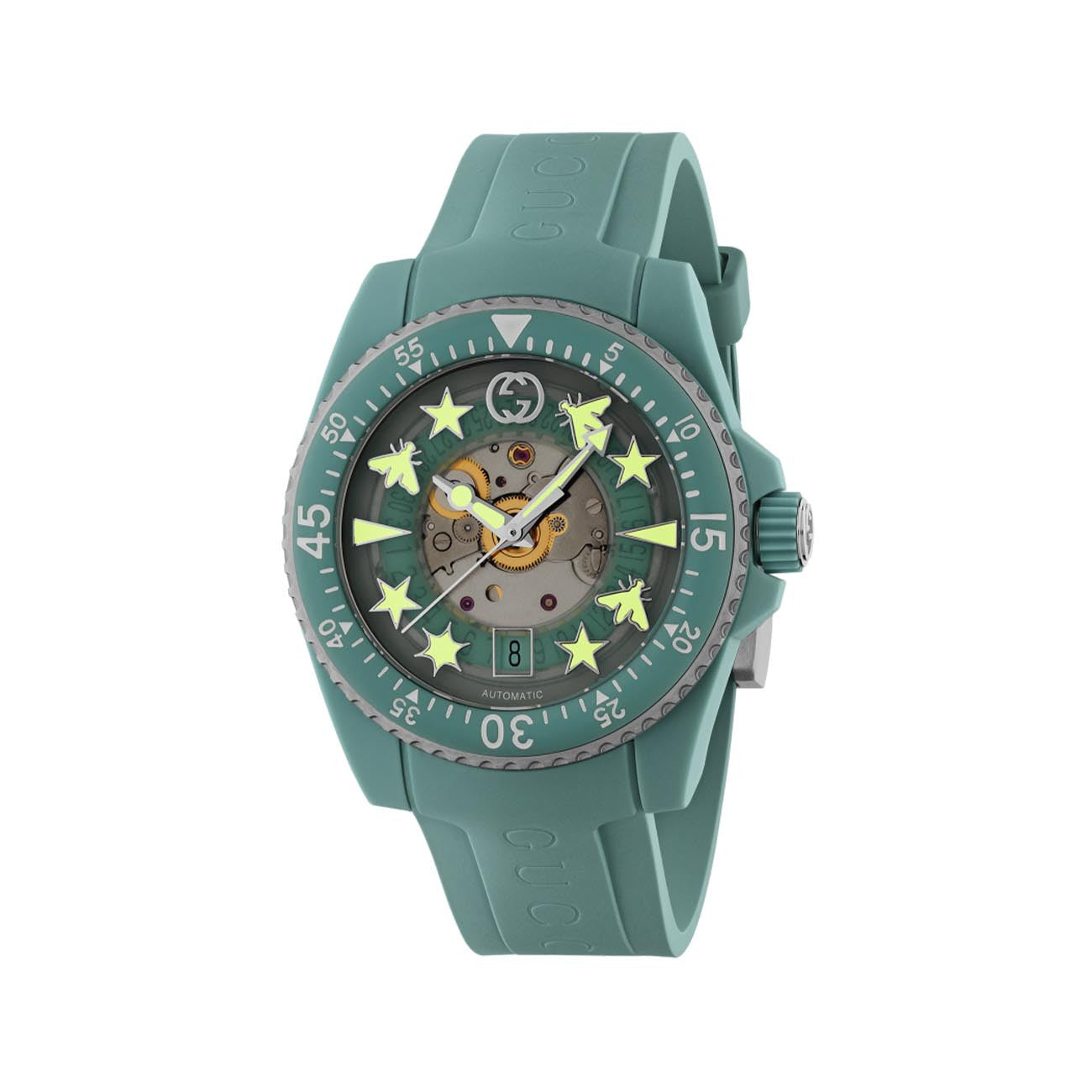 Unisex Gucci Dive Aquamarine Strap Watch - YA136344