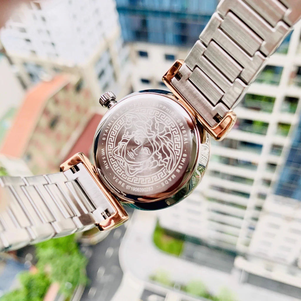 Women's Versace V-Motif Two Tone Watch - VERE00718