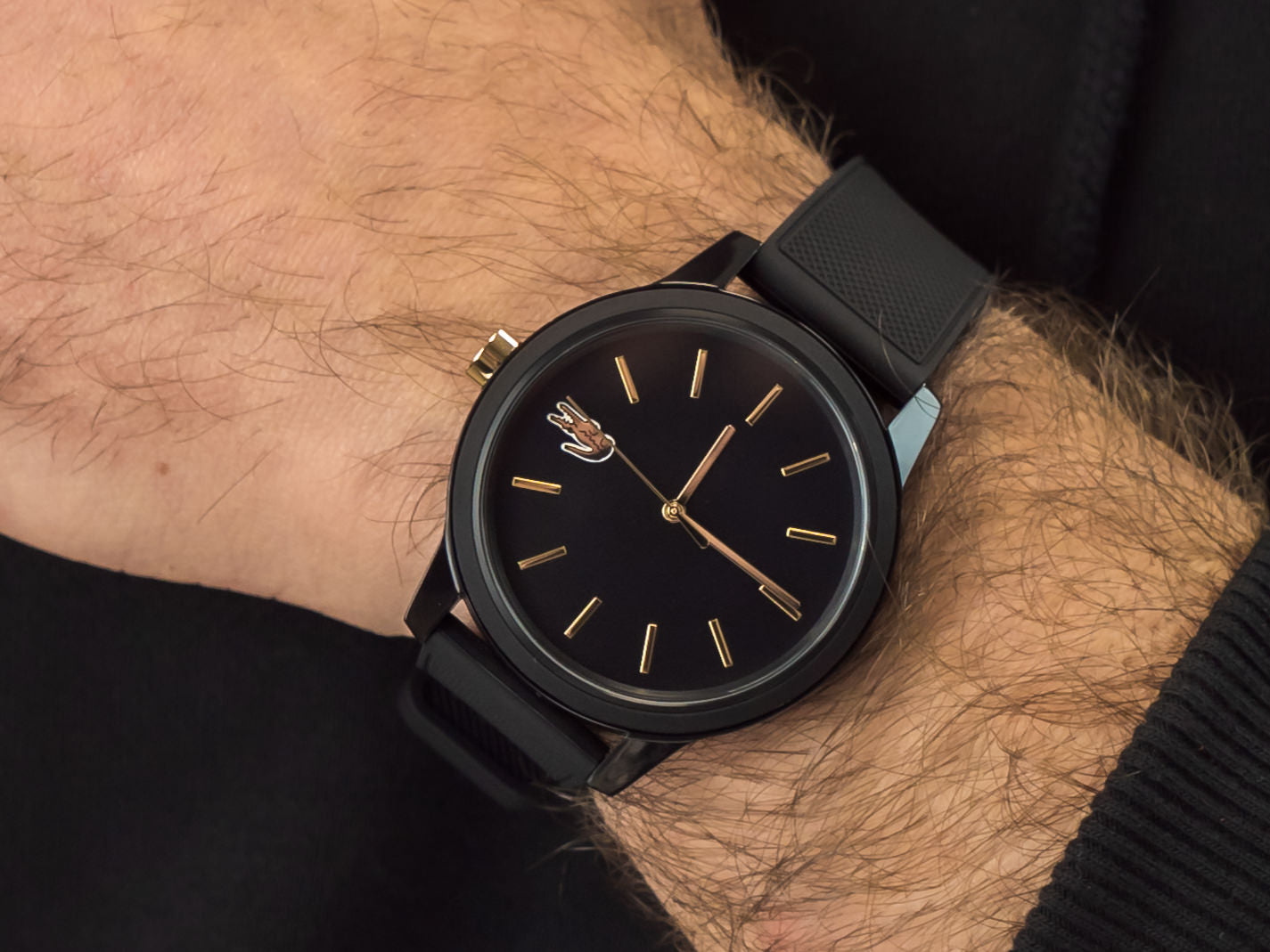 Men's Lacoste Lacoste.12.12 Black Dial Watch - 2011010