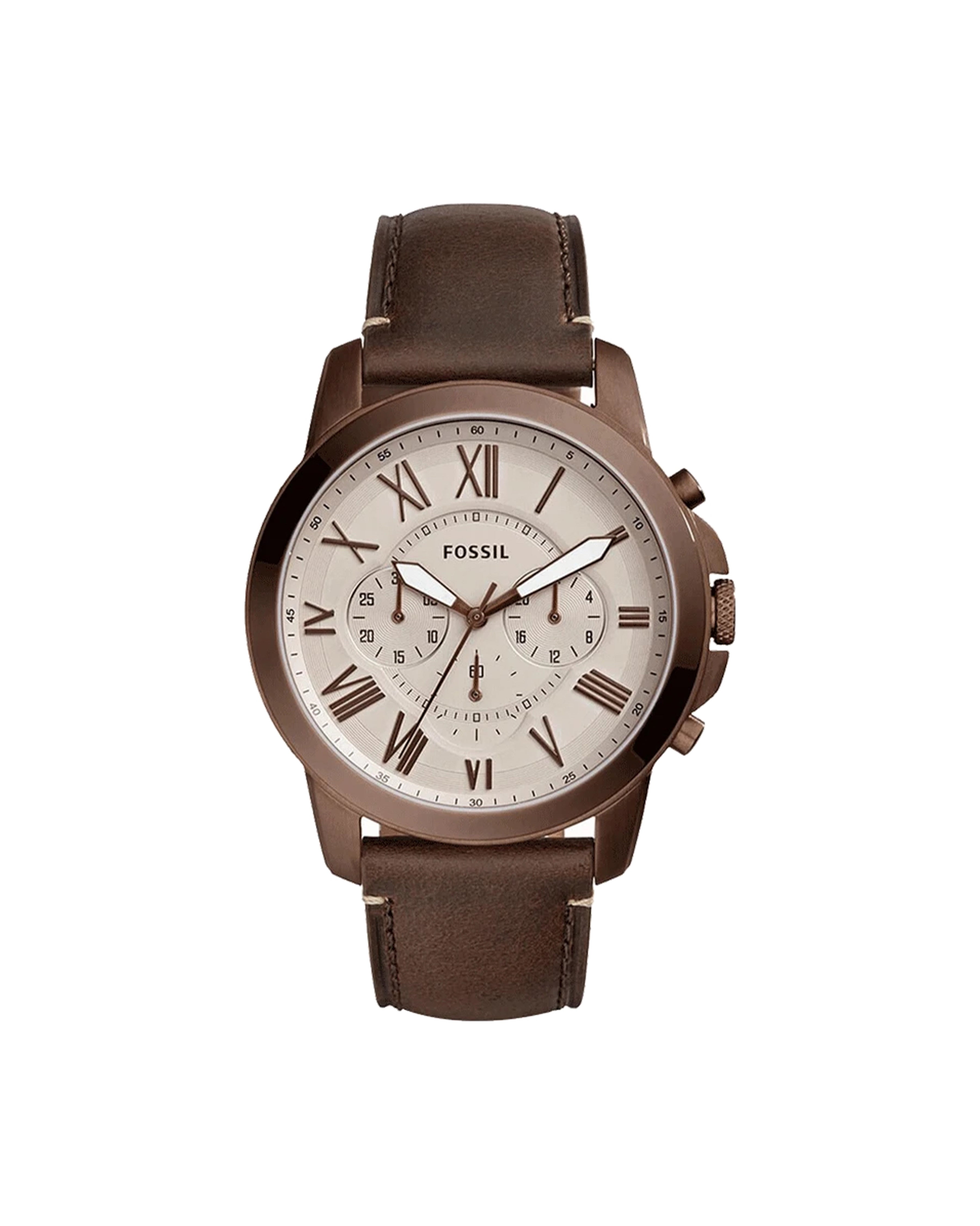 Fossil Brown Leather Strap Men's Watch - FS5344