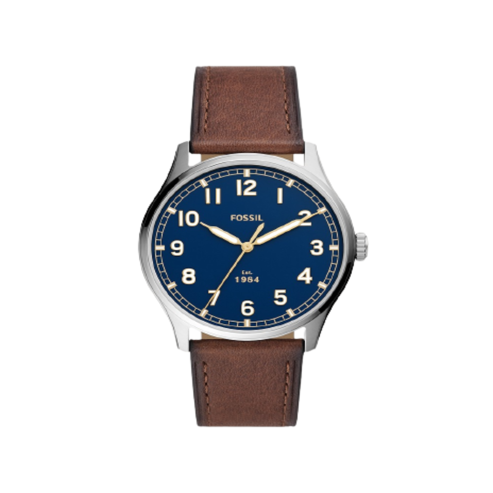 Fossil Men's Brown Leather Watch - FS5923