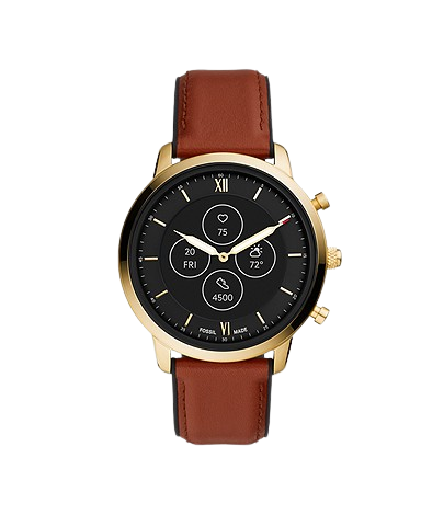 Fossil Hybrid Smartwatch Brown Leather Men's Watch - FTW7025