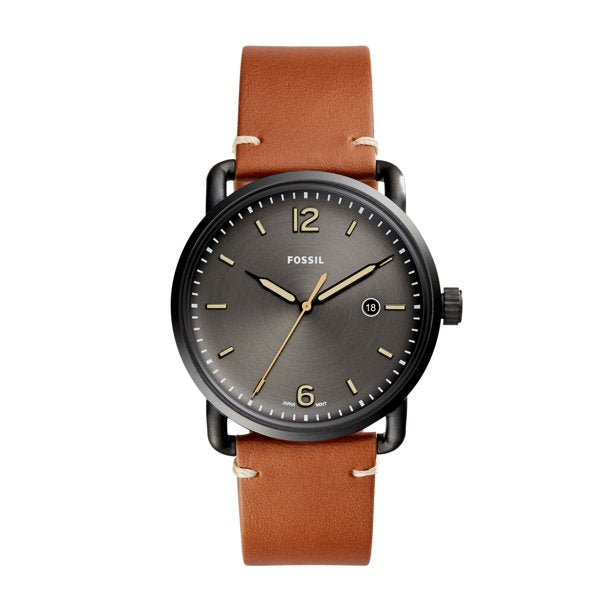 Fossil Commuter Light Brown Leather Strap Men's Watch - FS5276