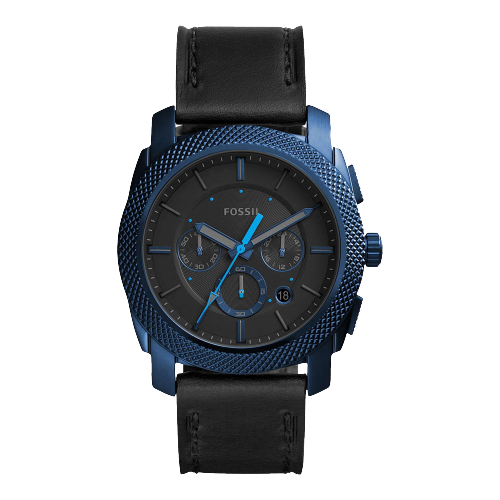 Fossil Men's Blue Leather Strap Watch - FS5361